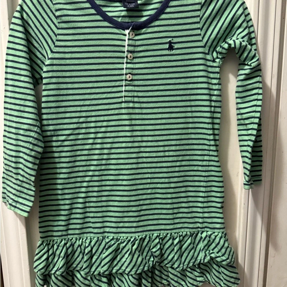 Ralph Lauren Ling Sleeve Ruffle Dress